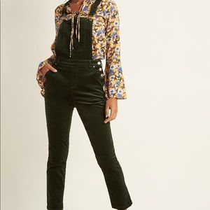 Green Corduroy Overalls